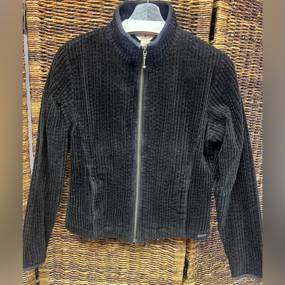 Woolrich- Black Corduroy Women's Jacket, Size: Medium